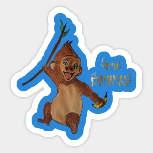 Gone Bananas - Monkey Sticker